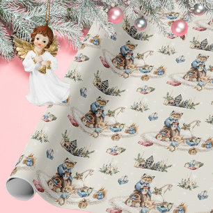 Nostalgisch Rustikale Weihnachtsfeiertage Weihnach Geschenkpapier