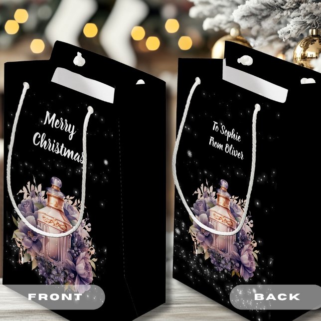 Nostalgisch und luxuriös frohe Weihnachten Kleine Geschenktüte (Nostalgic and luxurious Merry Christmas Small Gift Bag)