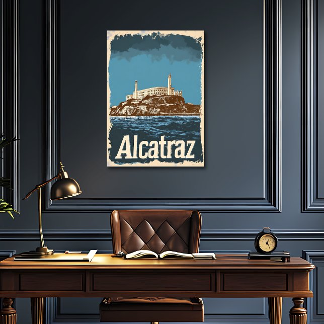 Nostalgisch Vintag Alcatraz Travel Poster (Von Creator hochgeladen)