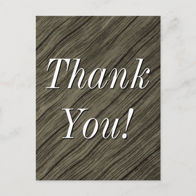 Nostalgisch, Vintag "Danke!" Postkarte (Vorderseite)