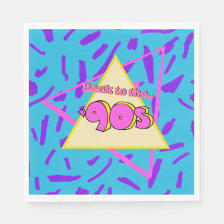 Nostalgische 90er Geburtstagspartei Serviette