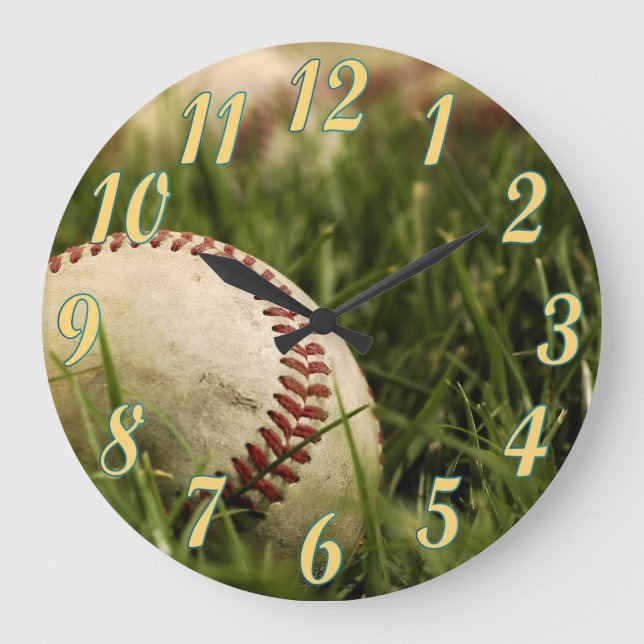 Nostalgische Baseball Große Wanduhr (Vorderseite)