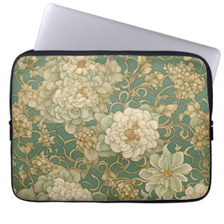 Nostalgische Blumen in Vintage-Farbtönen Laptopschutzhülle
