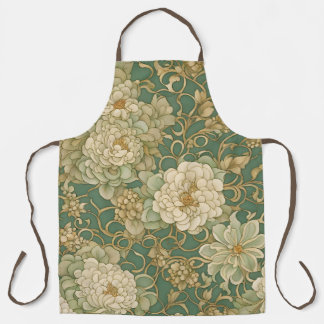 Nostalgische Blumen in Vintage-Farbtönen Schürze