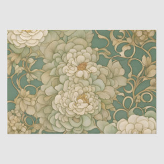 Nostalgische Blüten in Vintage-Farbtönen Seidenpapier