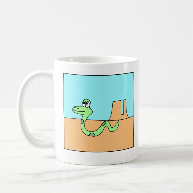 Nostalgische Cartoon-Schlange Kaffeetasse (Links)