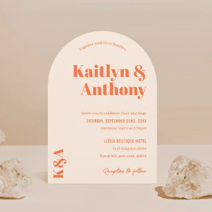 Nostalgische Charm Retro Wedding Einladung