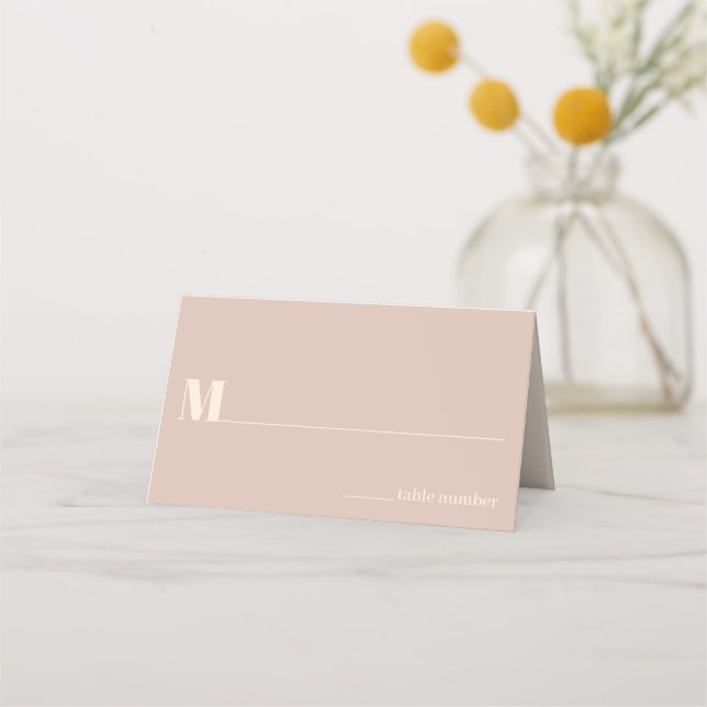 Nostalgische Charm Retro Wedding Platzkarte (Vorderseite)