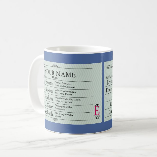 Nostalgische E-Karte kundengerecht Tasse (Vorderseite Links)
