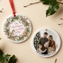 Nostalgische Familie von Fünf Erste Weihnachtsfoto