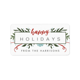 Nostalgische Feiertage Personalisierte Geschenketa Adressaufkleber