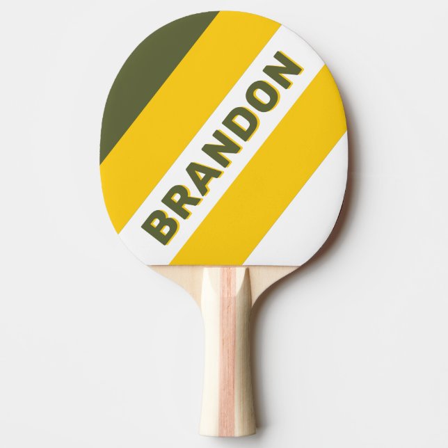 Nostalgische, feine Streifen mit Namen Tischtennis Schläger (Vorderseite)