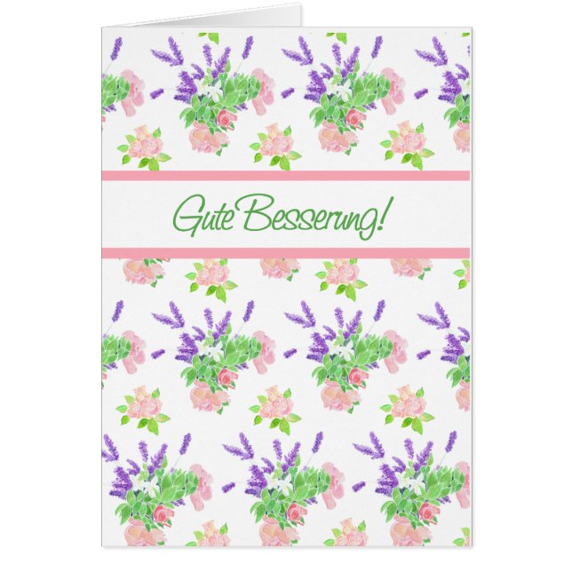 Nostalgische florale deutsche Begrüßung wird gut (Vorne)