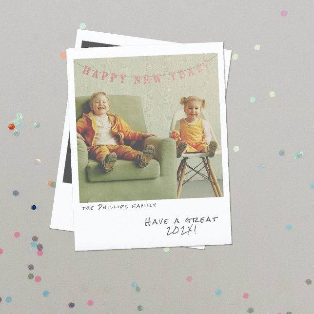 Nostalgische Foto-Neujahrskarte Feiertagskarte (Von Creator hochgeladen)