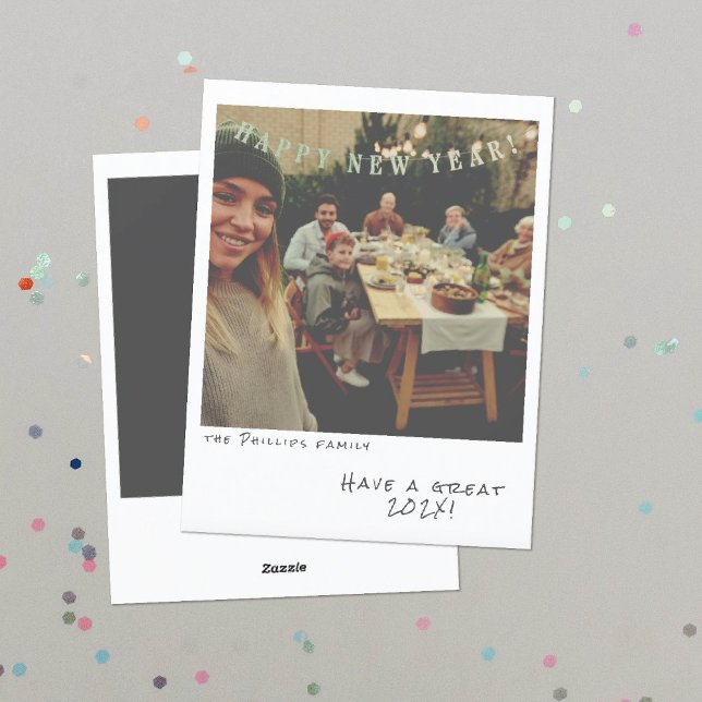 Nostalgische Foto-Neujahrskarte Feiertagskarte (Von Creator hochgeladen)