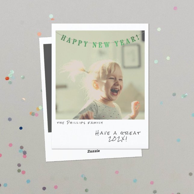 Nostalgische Foto-Neujahrskarte Feiertagskarte (Von Creator hochgeladen)