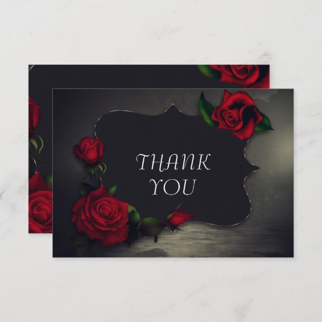 Nostalgische gotische Liebe zum Geburtstag Dankeskarte (Vorne/Hinten)