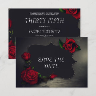 Nostalgische gotische Liebe zum Geburtstag Save The Date