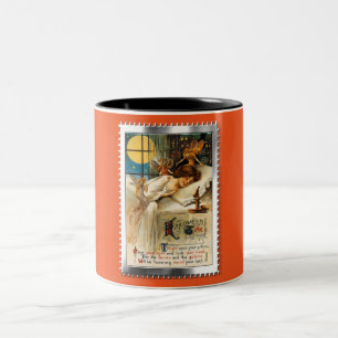 Nostalgische Halloween-Schlaf-Goblins und Feen Zweifarbige Tasse