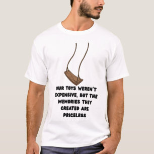 Nostalgische Holz-Schaukel-Zitat T-Shirt