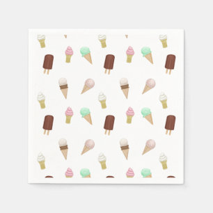 Nostalgische Ice Cream Parlor Geburtstag Party Serviette