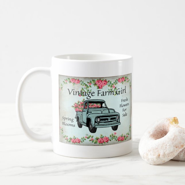Nostalgische Kaffee-Tasse des Vintagen Kaffeetasse (Mit Donut)