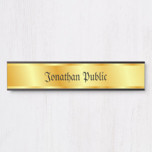 Nostalgische Kalligrafieschrift Elegantes Gold-Loo Türschild