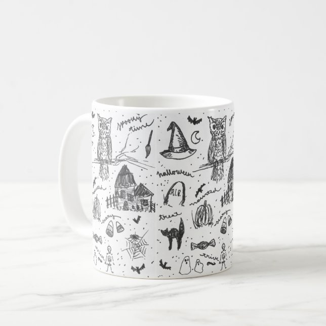 Nostalgische klassische Halloween-Tasse Kaffeetasse (Vorderseite Links)