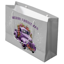 Nostalgische Lila LKW-Zuhause zu Weihnachten Große Geschenktüte