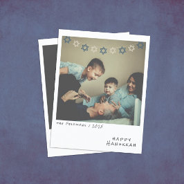 Nostalgische Momentan Foto Hanukkah Holiday Card Feiertagskarte