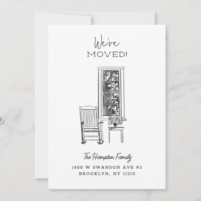 Nostalgische Porch Vignette Sketch Zeichnend Ankündigung (Vorderseite)