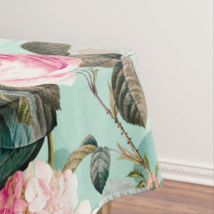 Nostalgische Rose Muster Minze Tischdecke