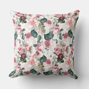 Nostalgische Rose Muster pink Kissen