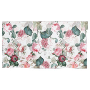 Nostalgische Rose Muster pink Kissenbezug