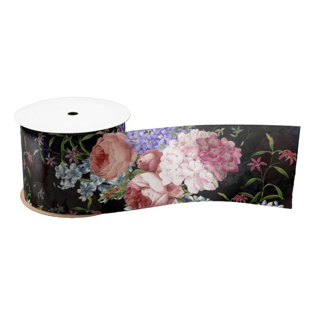 Nostalgische Rose und Lilacs Satinband (Spule)