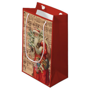 Nostalgische Sanktspielwaren und -baum mit Noten Kleine Geschenktüte