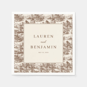 Nostalgische Sepia-Idylle Landschaft Serviette