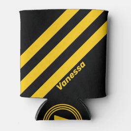 Nostalgische Sicherheitsstreifen mit Namen Dosenkühler