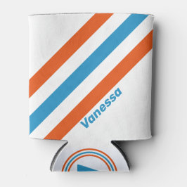 Nostalgische Streifen mit Namen im Sommer Dosenkühler