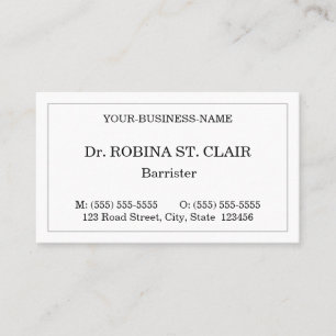 Nostalgische Style Law Beruflich Business Card Visitenkarte