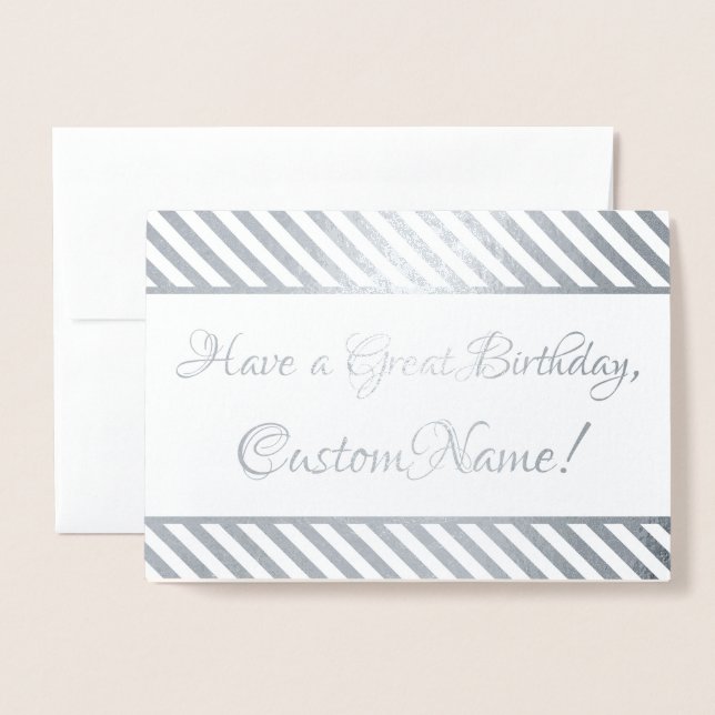 Nostalgische, Vintage "Have a Great Birthday"-Kart Folienkarte (Vorderseite mit Umschlag)