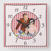 Nostalgische Vintage Retro Paar-Küchen-Uhr
