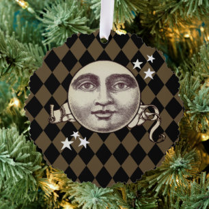Nostalgische Vintage-Steampunk-Fantasy Ornament Karte