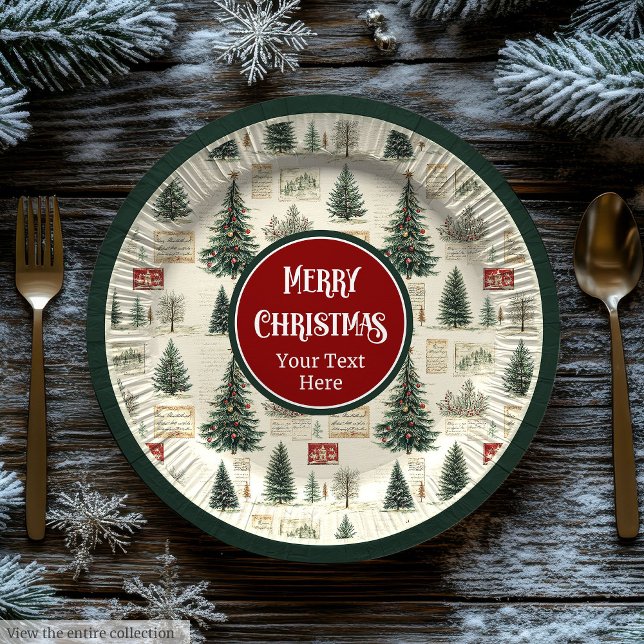 Nostalgische Vintage Teller mit individuelle Name (Nostalgic vintage paper plates with custom name)