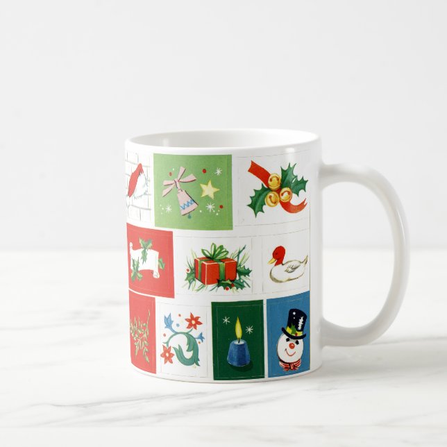 Nostalgische Vintage Weihnachtsikonen-Tasse Tasse (Rechts)