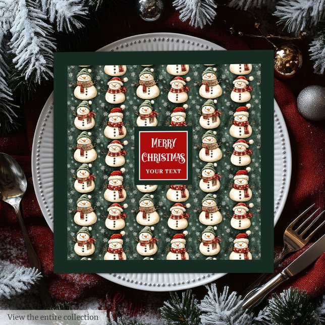 Nostalgische Wasserfarbe Traditionelle Weihnachten Serviette (Nostalgic Watercolor Traditional Christmas Napkins)