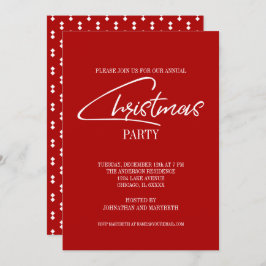 Nostalgische Weihnachts-Script Feiertag Einladung
