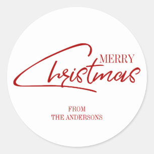 Nostalgische Weihnachts-Weihnachtskritiksticker Runder Aufkleber