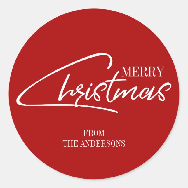 Nostalgische Weihnachts-Weihnachtskritiksticker Runder Aufkleber (Vorderseite)