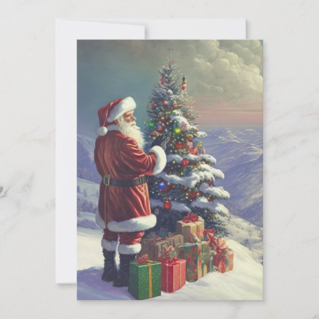 Nostalgische Weihnachtsfeier Einladung (Vorderseite)